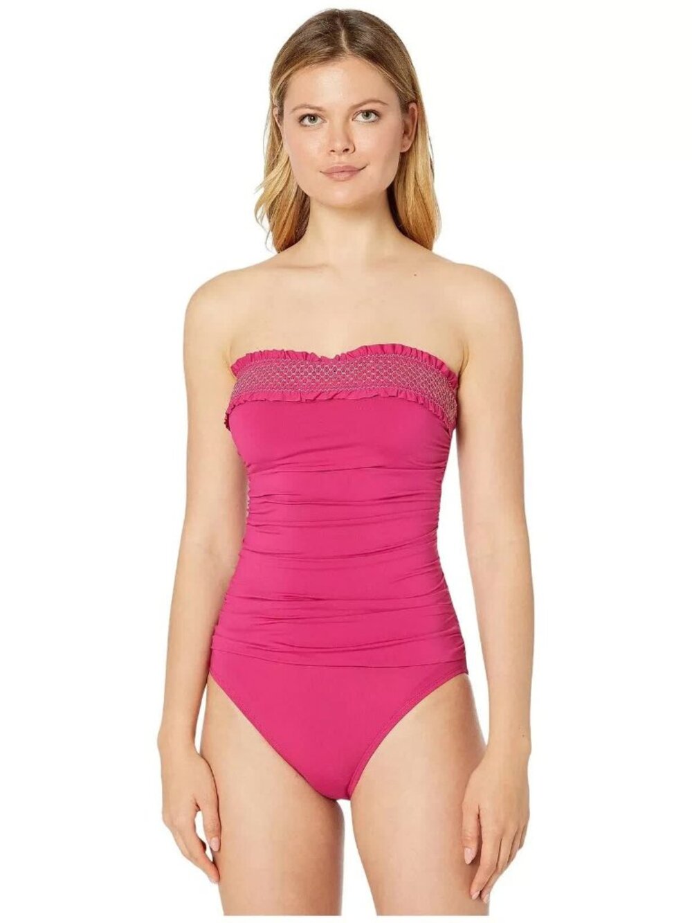 Bleu Rod Beattie Smock It to Ya Strapless One-Piece Swimsuit Size 10